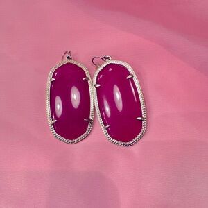 Kendra Scott Large Dark Pink Earring